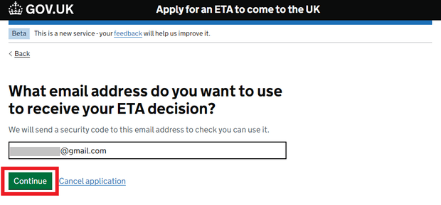 使用网站申请英国ETA_Step2