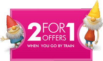 2for1 Offers when you go by train