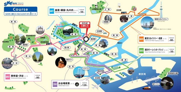 Sky Bus Tokyo Map