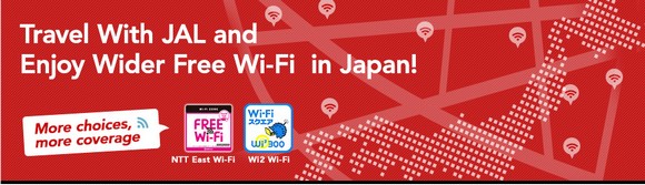 Travel With JAL and Enjoy Wider Free Wi-Fi in Japan! More choices, more coverage NTT East Wi-Fi Wi2 Wi-Fi