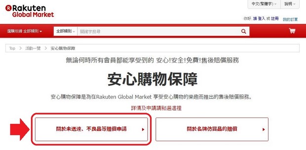 Rakuten Global Market Customer Protection Application Flow_Type1_01