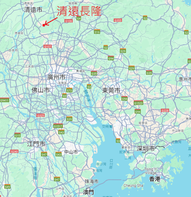 清遠長隆森林度假區位置